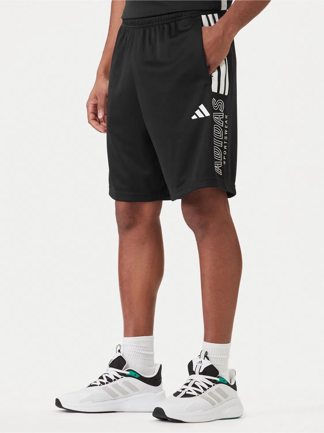 Мужские спортивные шорты стандартного кроя Tiro Wordmark Adidas, черный