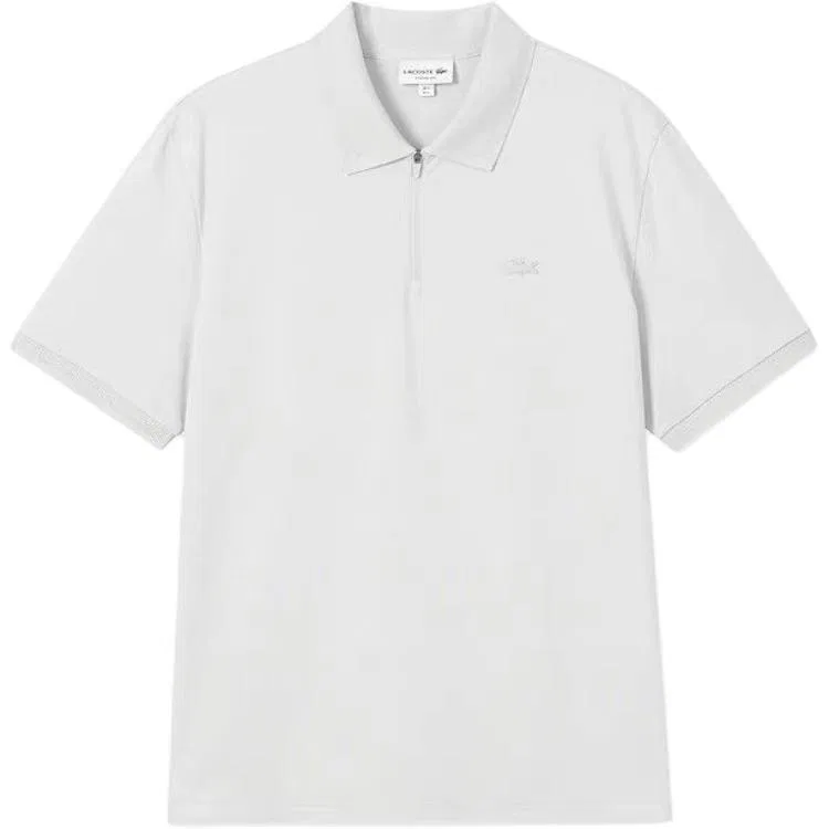 Мужское поло Lacoste, хлопковое пике, стандартная посадка, светлый бежевый серый