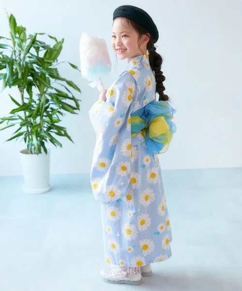 Раздельное кимоно-комбинезон Yukata с двумя поясами, бренд devirock, цвет сиреневый — фото 4