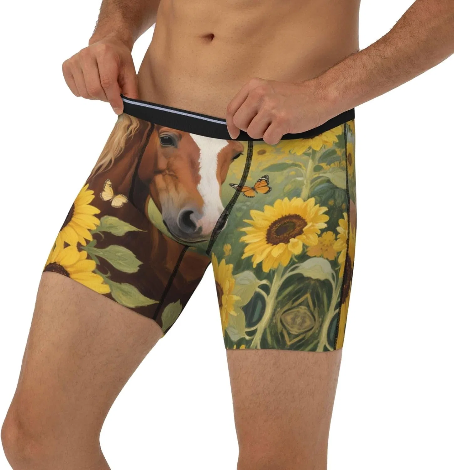 Боксеры с принтом Sunflowers Horse, Sunflowers Horse — фото 2