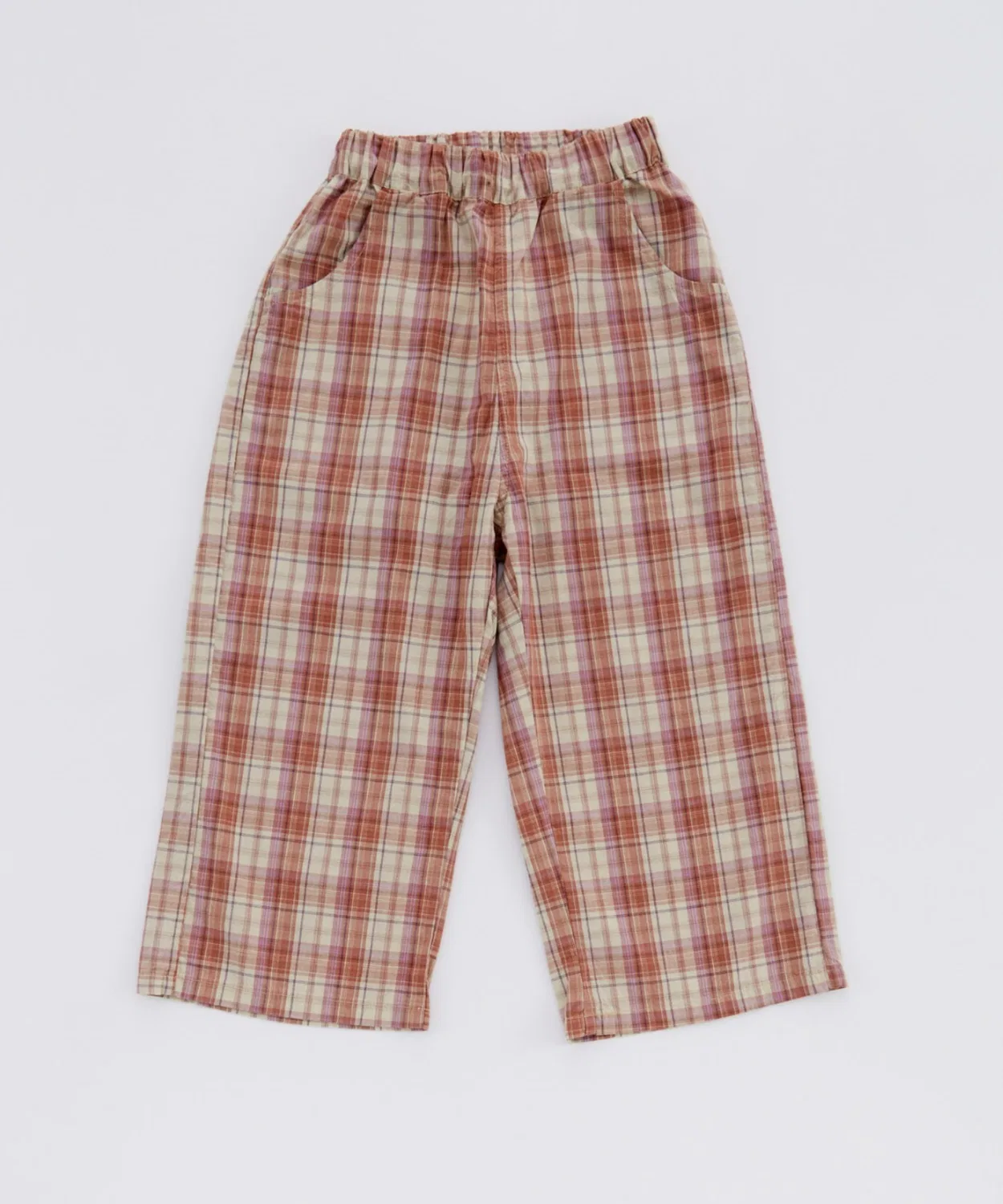Детские широкие брюки в клетку Ocean&Ground, Beige
