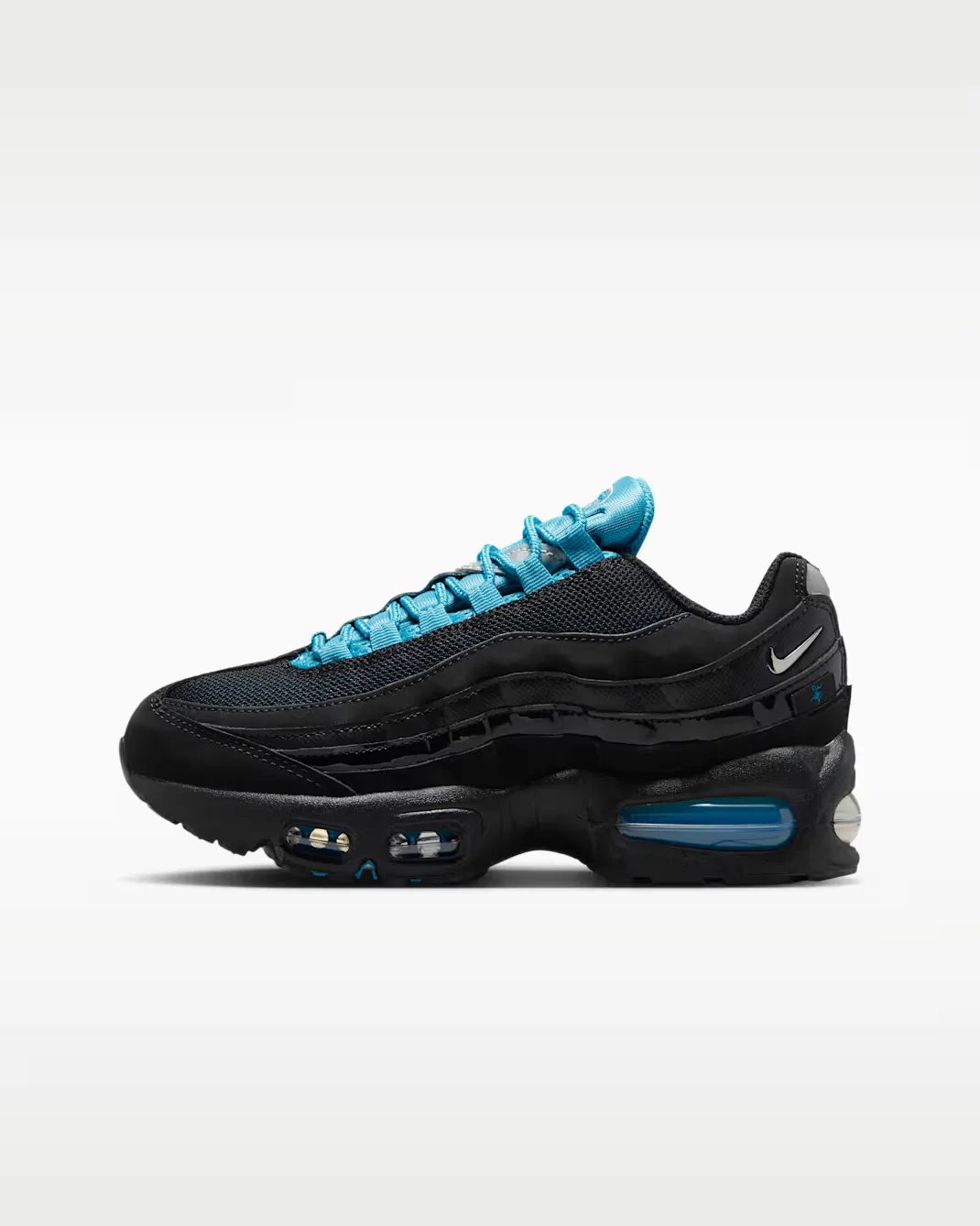 Кроссовки для детей постарше Nike Air Max 95 SE, Black/Gamma Blue/Metallic Silver/Chrome