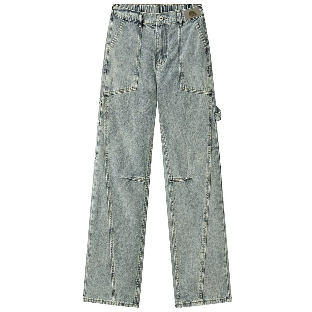 Детские джинсы карго с умеренным кроем Cargo Pants, MostwantedLab, Blue