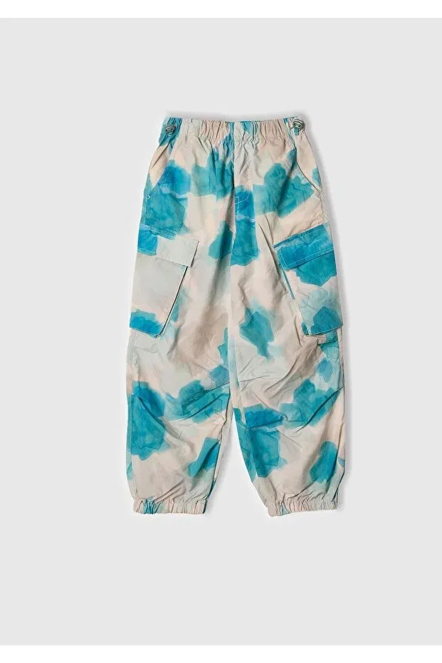 Детские спортивные штаны для девочек с принтом tie-dye Benetton, Blue
