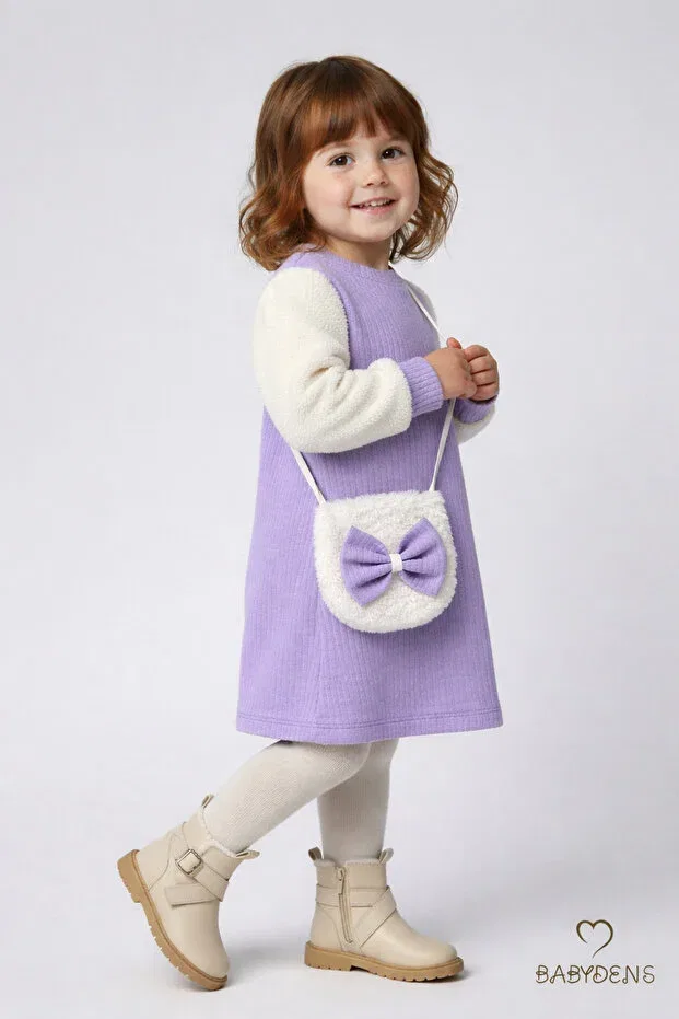 Детское платье для девочек хлопковое Babyden'S, Lilac — фото 3