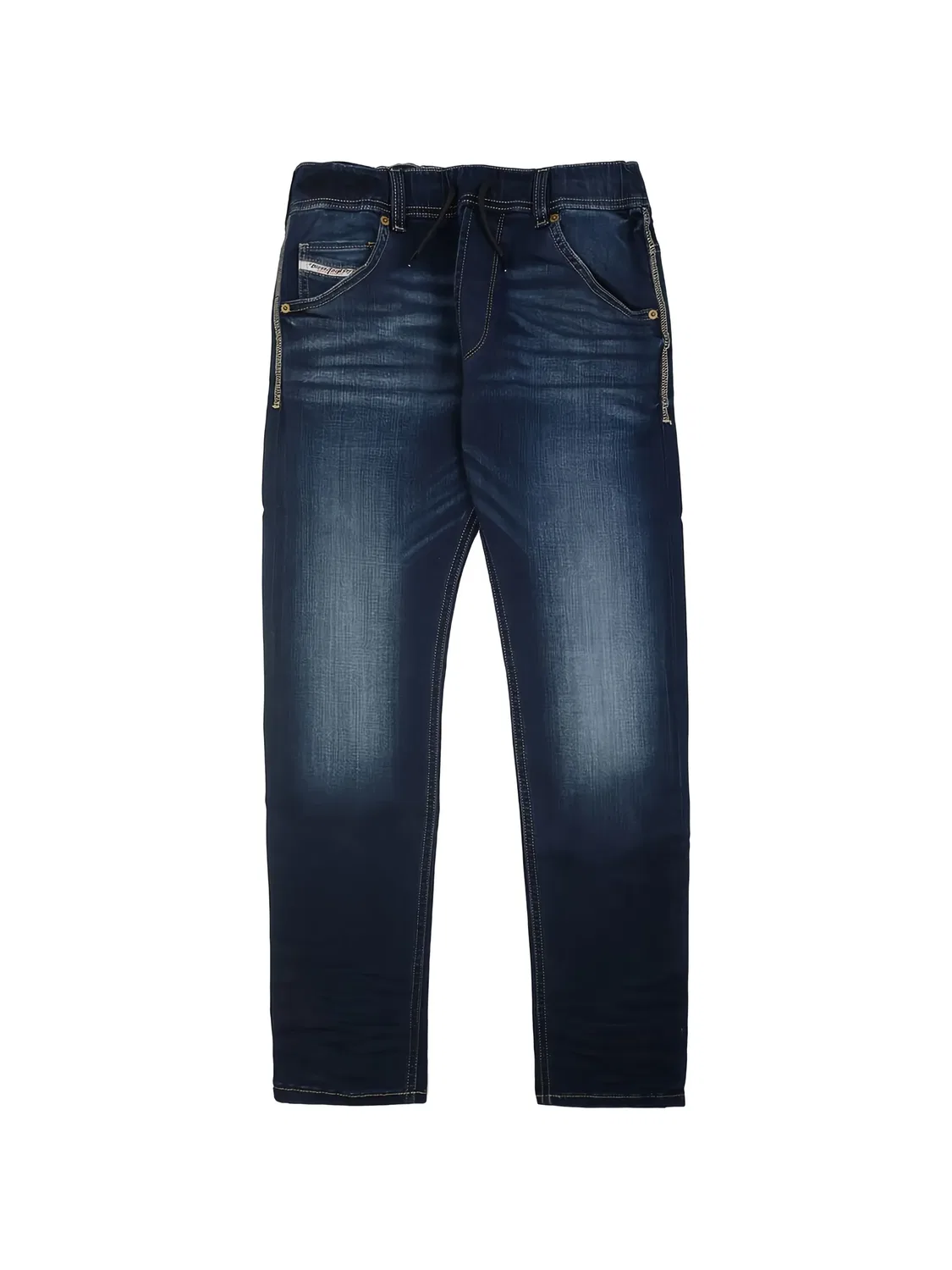 Джинсы с кулиской и эффектом потертости Diesel Kids, синий