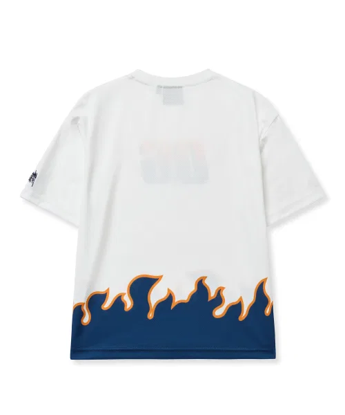 Детская футболка с логотипом KIDS FIRE 06 MESH TEE BROWNBREATH KIDS, Белый — фото 3