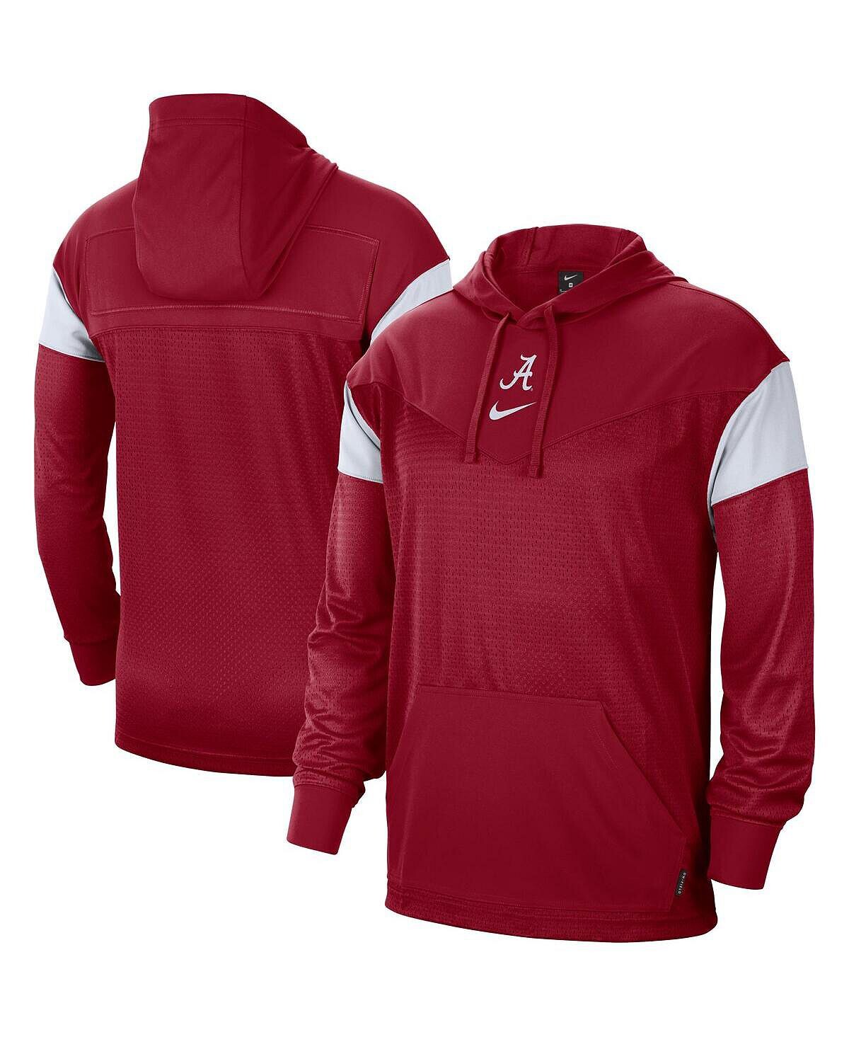 

Мужская толстовка с капюшоном из трикотажа crimson alabama crimson tide sideline Nike