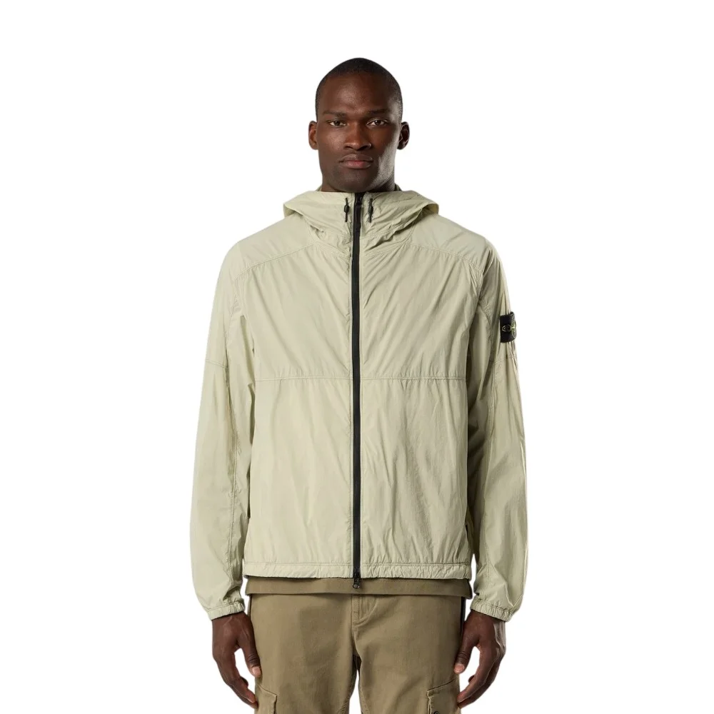 Мужская куртка с капюшоном Stone Island With Anti-drop Finish, песочный