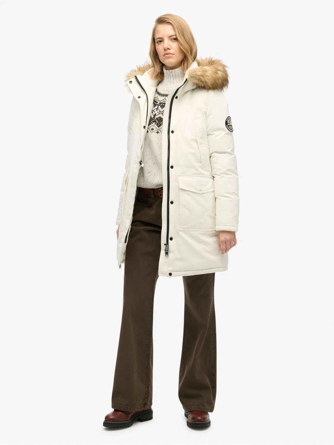 Парка Everest Superdry, белый — фото 3