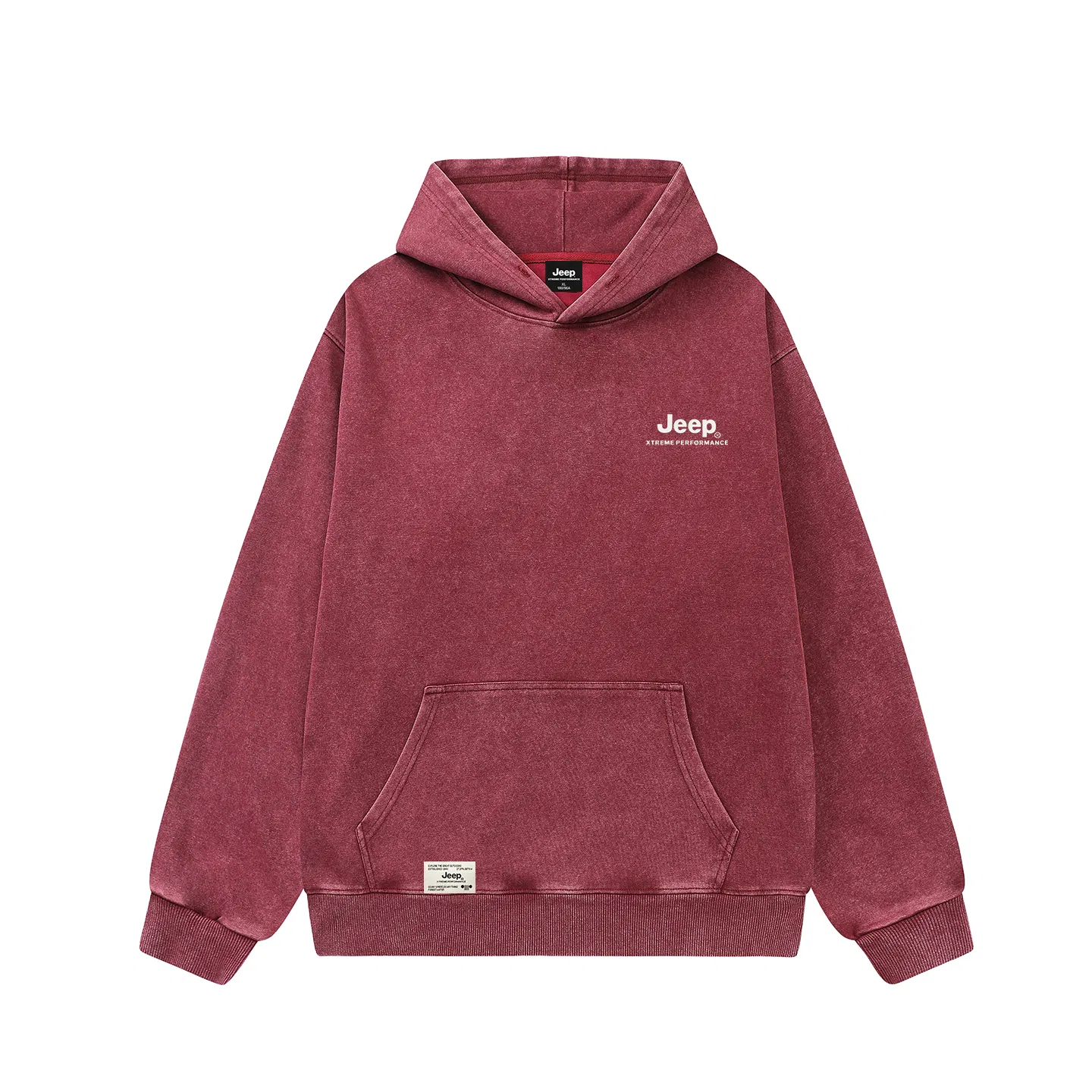 Детский худи с капюшоном, прямой крой, Jeep, Burgundy