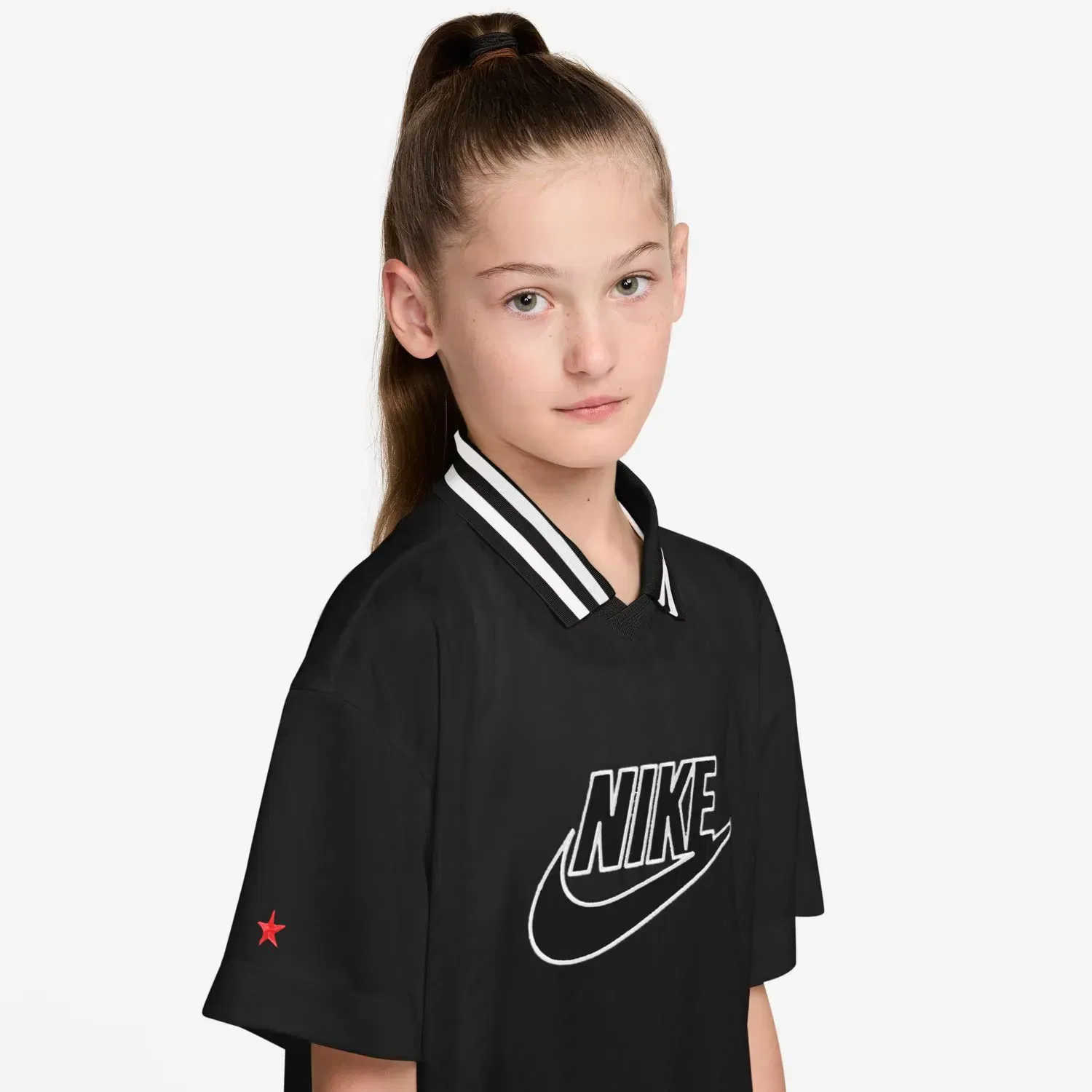 Детское платье для девочек трикотажное Sportswear Jersey Dress Nike, Negro — фото 3