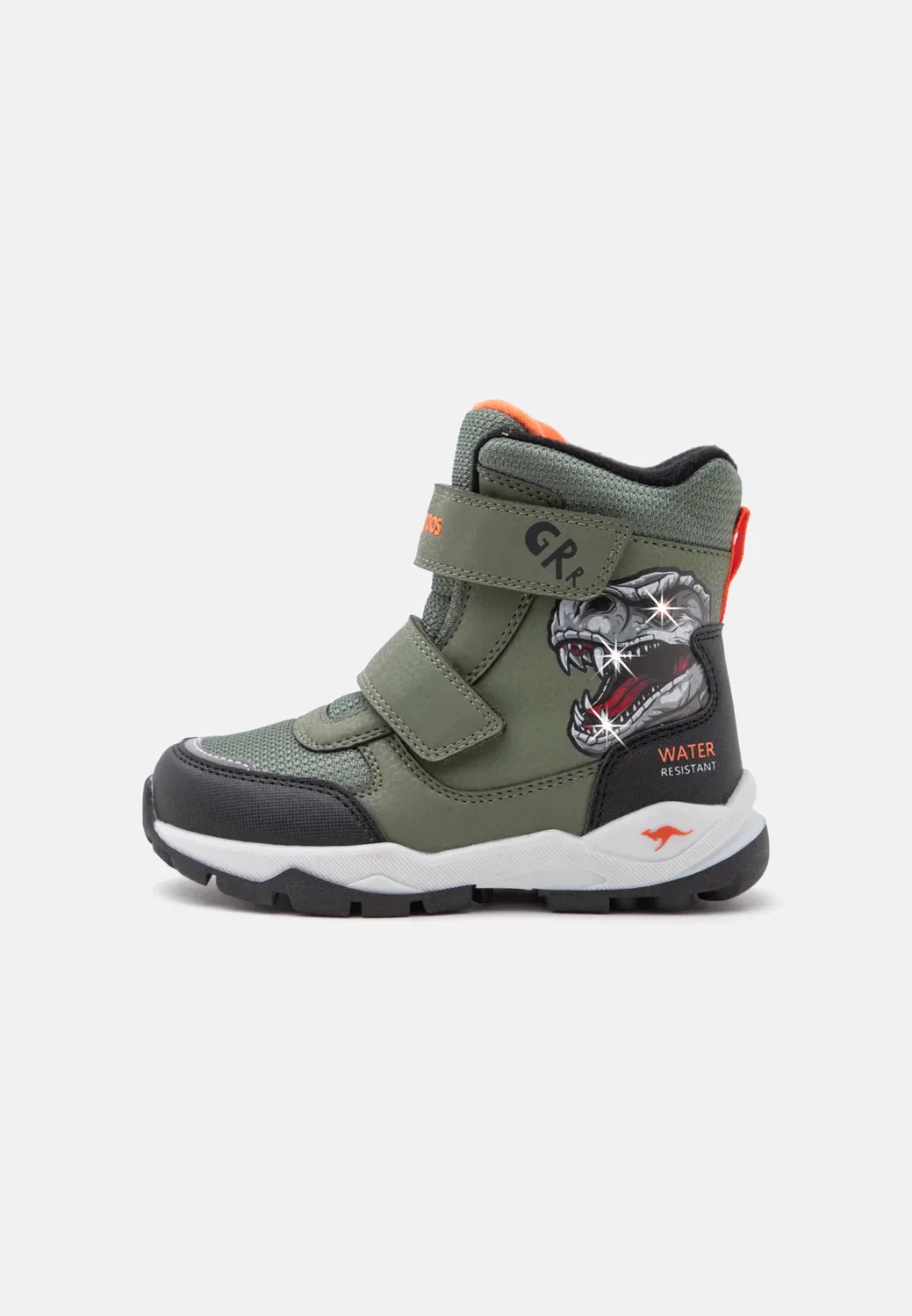 K fr laser - зимние ботинки Kangaroos, Olive/Flame