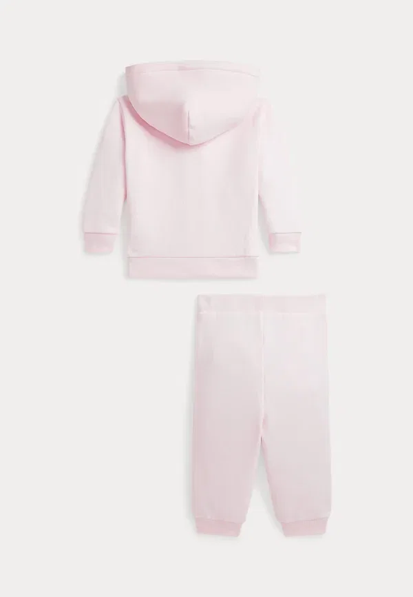Комплект из худи и брюк на молнии, хлопок, Fleece full-zip hoodie & jogger pant set, Polo Ralph Lauren, delicate pink, розовый — фото 2