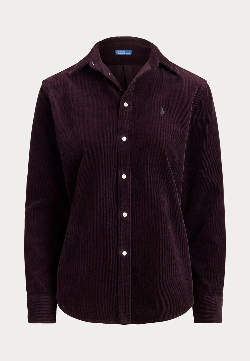 Спортивная рубашка - блузка на пуговицах Polo Ralph Lauren, Midnight Merlot — фото 4