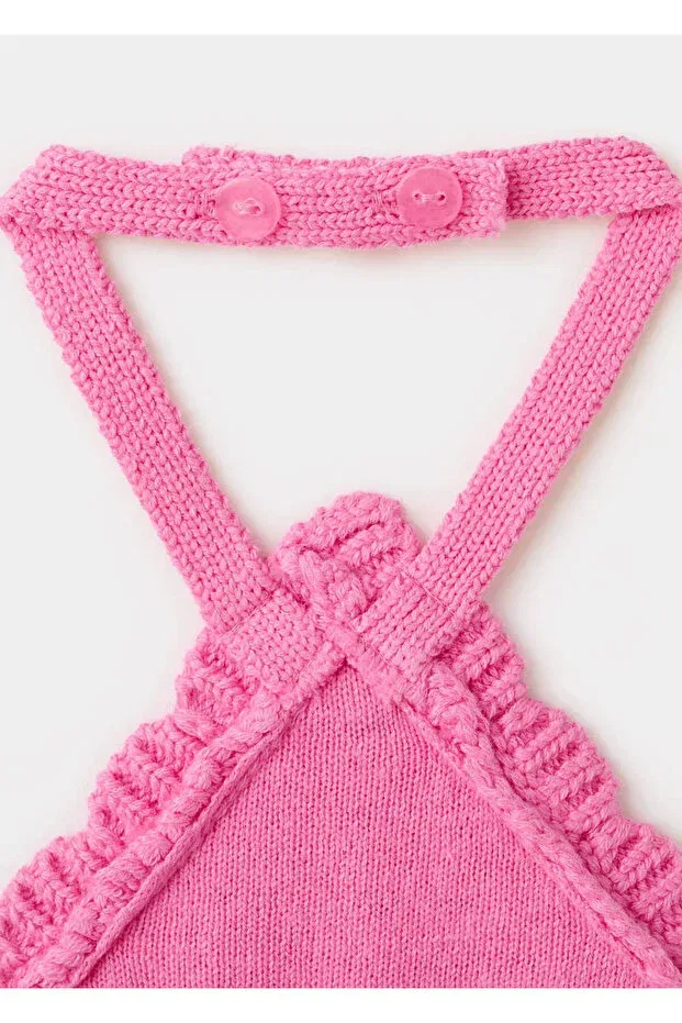 Детский топ для девочек кружевной без рукавов Mango Kids, Fuchsia — фото 3