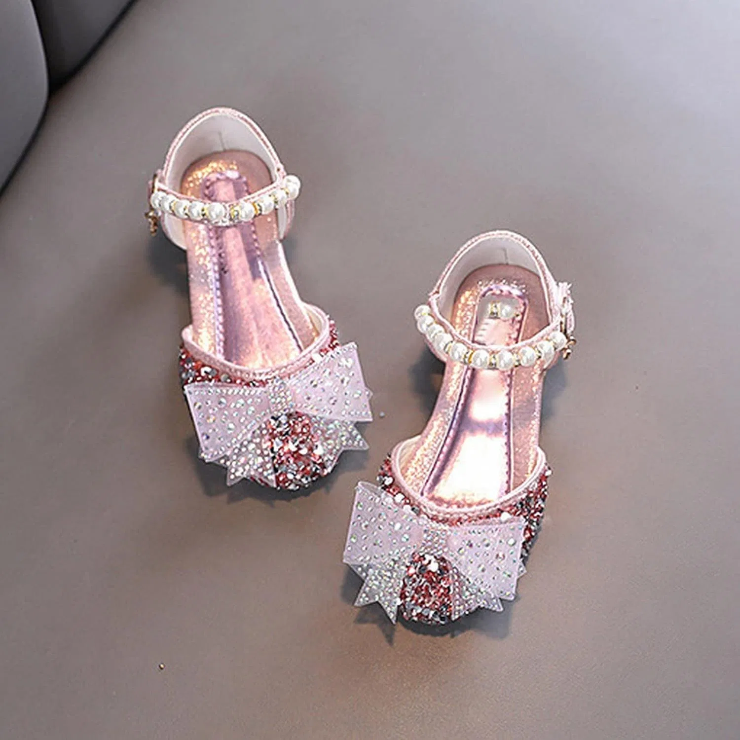 Детские туфли для девочек с LED-подсветкой Princess Girls, Pink — фото 2