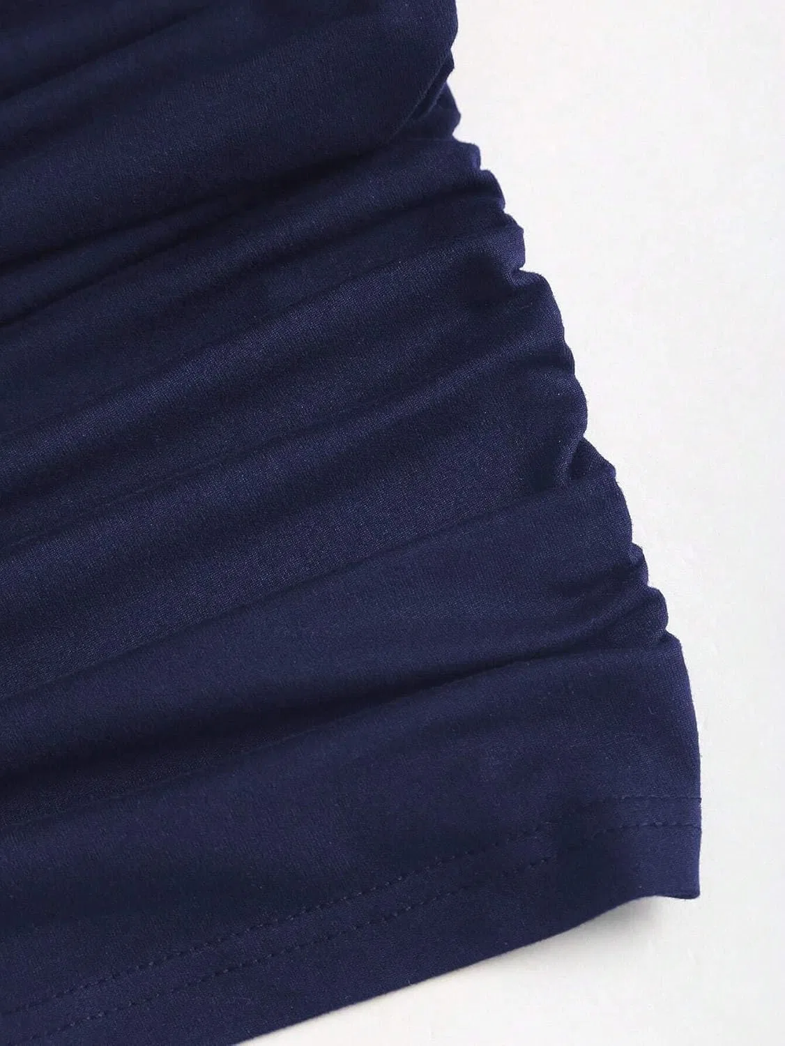 Женское облегающее мини-платье с драпировкой и вырезами, Navy Blue — фото 2