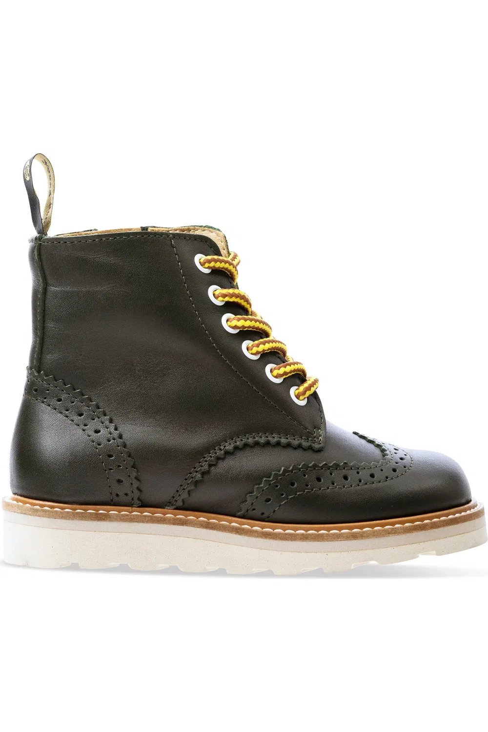 Детские ботинки броги на шнуровке Sidney Young Soles, Hunter Green — фото 3