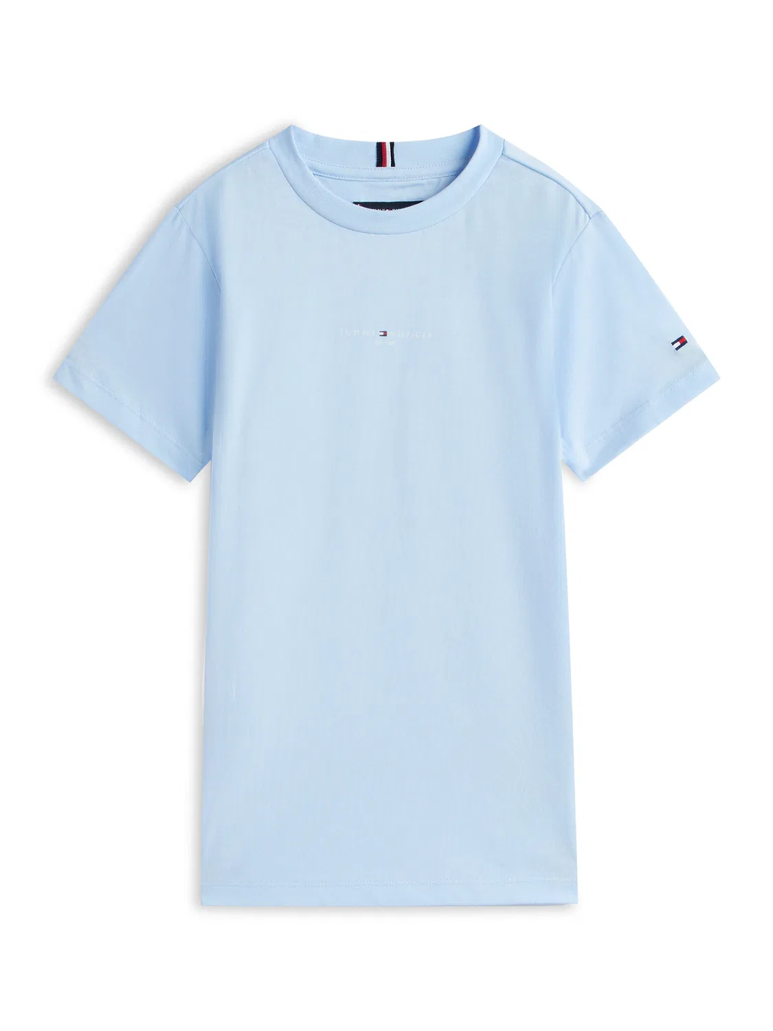 Футболка стандартного кроя для мальчика Essential Logo Tommy Hilfiger, голубой — фото 4