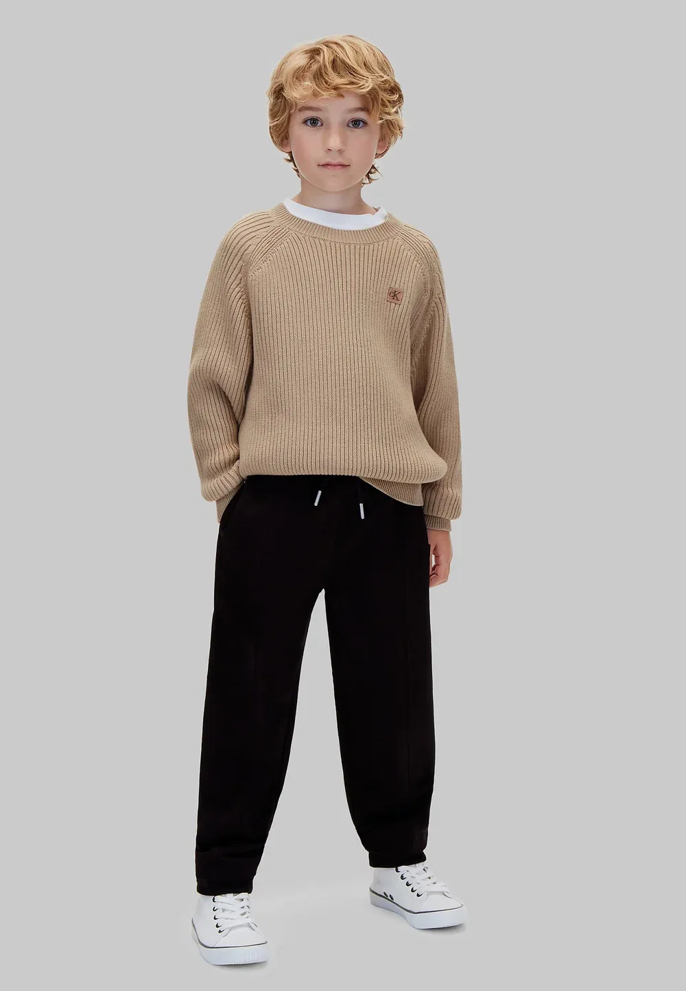 Детский вязаный джемпер-реглан Calvin Klein Jeans, Cornstalk