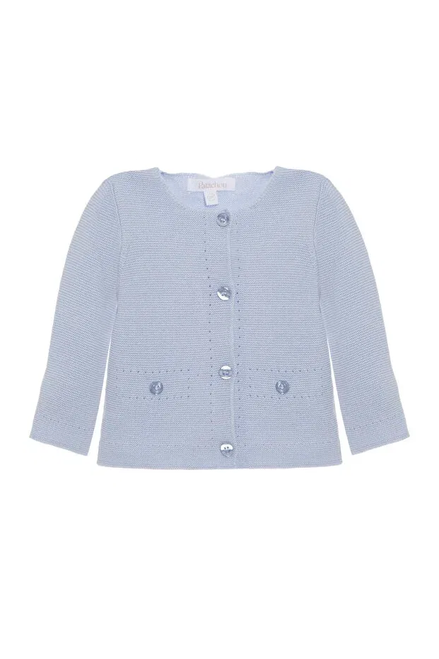 Детский кардиган с пуговицами Newborn button detailed blue cardigan Patachou, 013-Blue