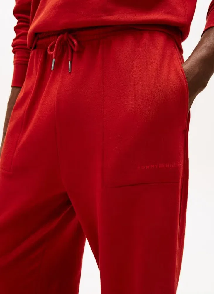 Джоггеры с кулиской Essential Tommy Hilfiger, темно-красный — фото 3
