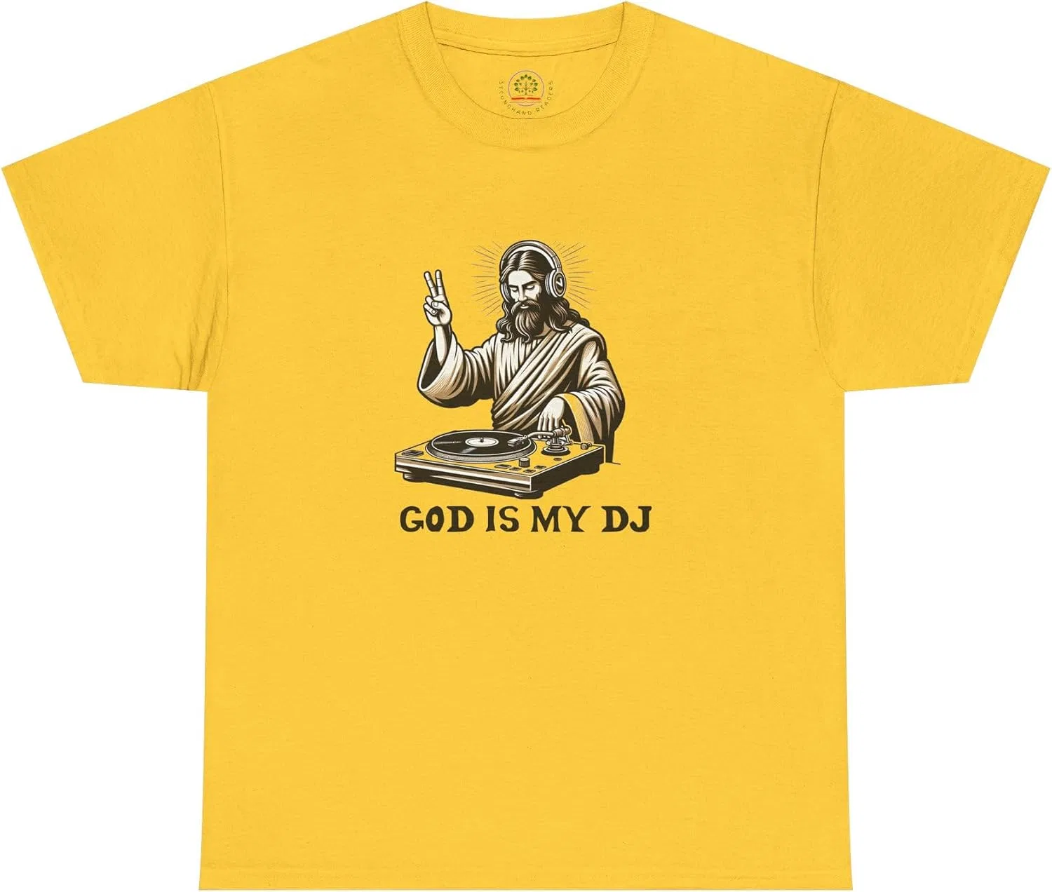 Мужская футболка с принтом God is My DJ, Daisy