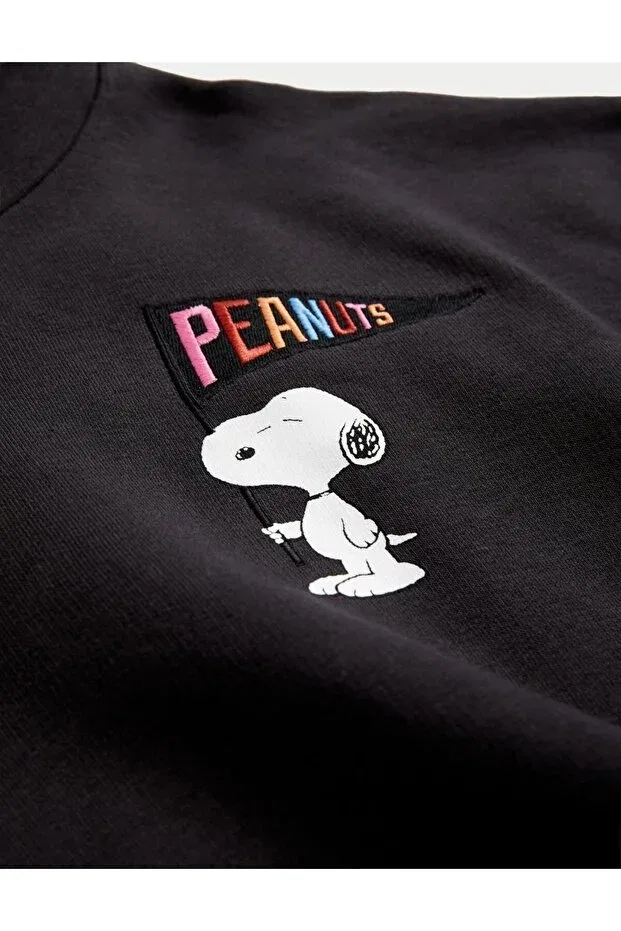 Детское худи с капюшоном с принтом Snoopy Hooded Sweatshirt Marks & Spencer, Gray