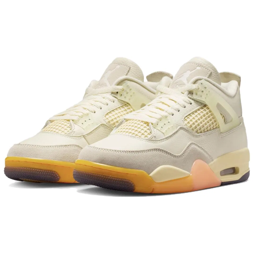 Детские кроссовки Vintage Basketball Shoes Jordan, Beige — фото 4