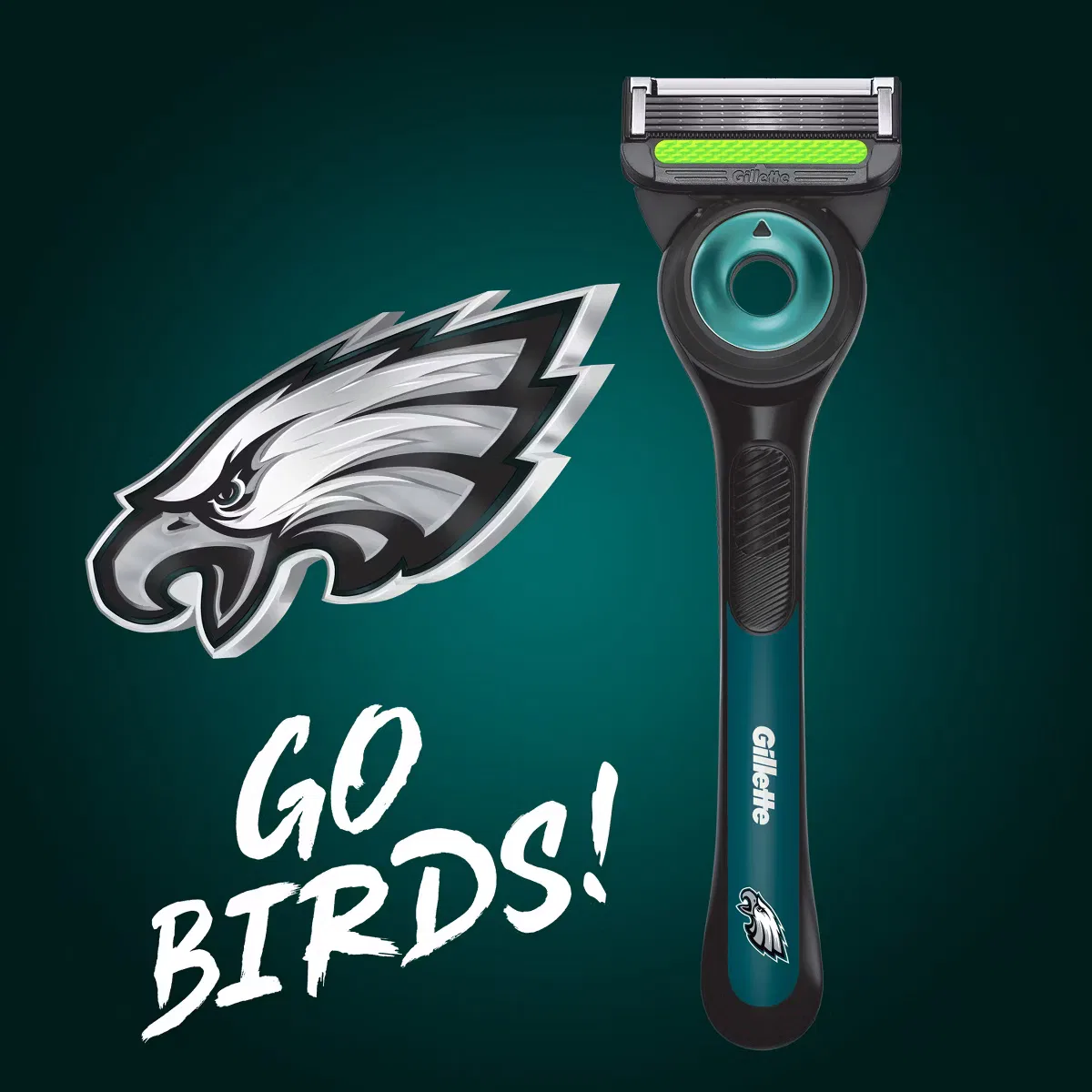 Бритвенный станок мужской с 5 лезвиями и магнитной подставкой Philadelphia Eagles Gillette — фото 3