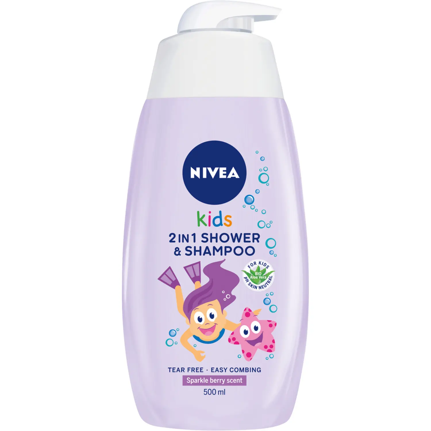 

Nivea Kids гель-шампунь для девочек 2в1, 500 мл