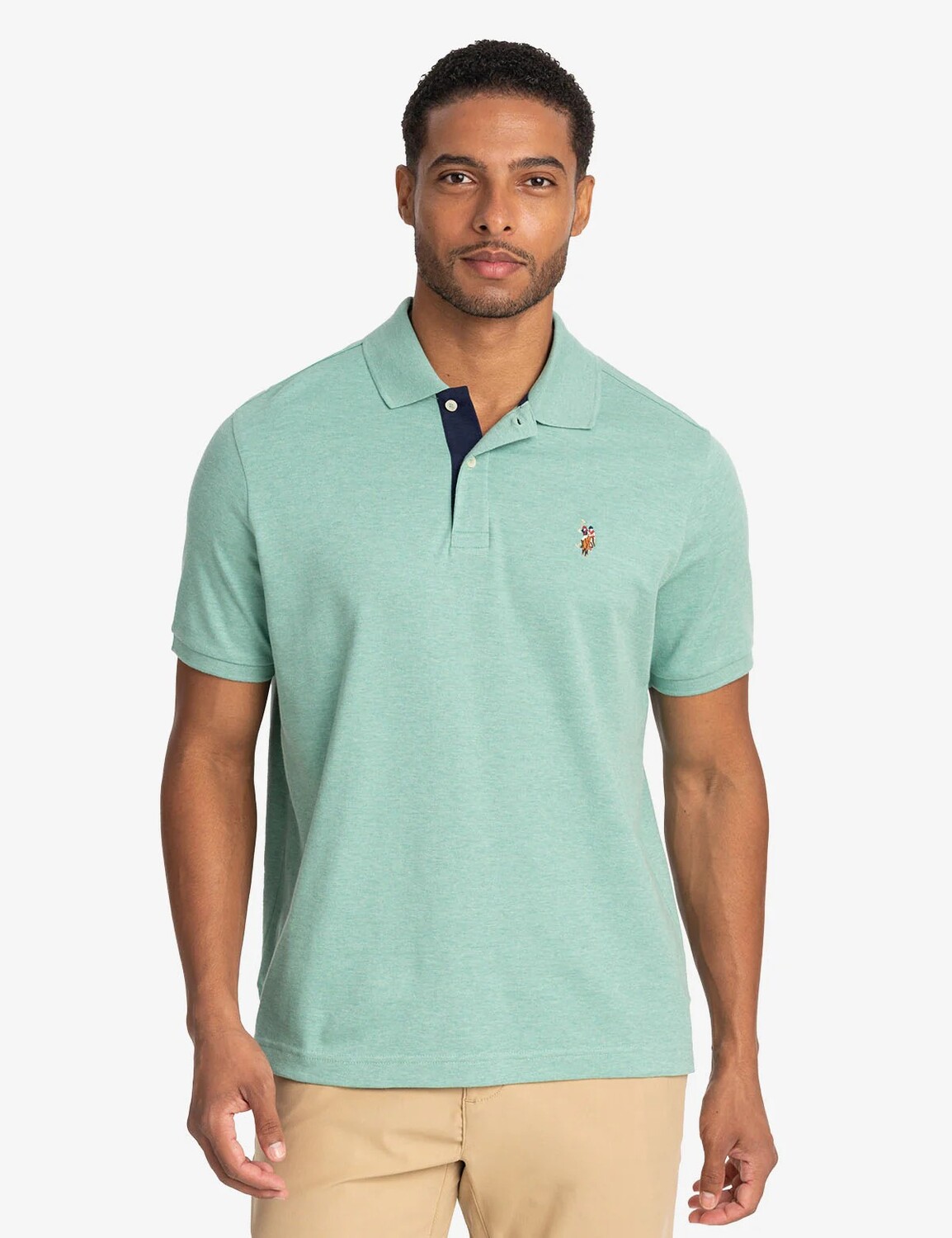 

Футболка поло U.S. Polo Assn. Multi Color Logo Interlock, светло-зеленый