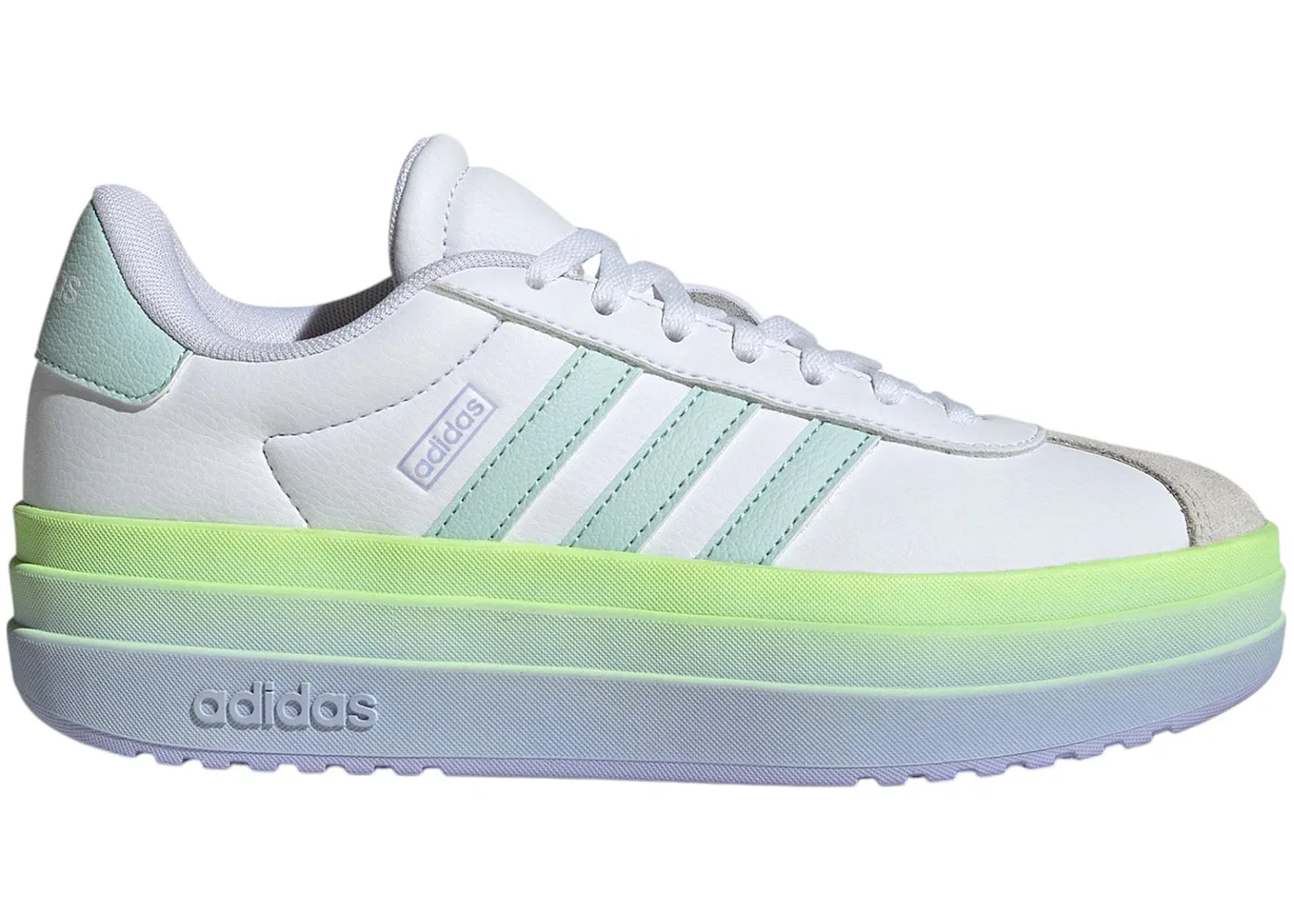 Детские кроссовки для мальчиков и девочек Lifestyle Adidas VL Court Bold, Cloud White Halo Mint Violet Tone