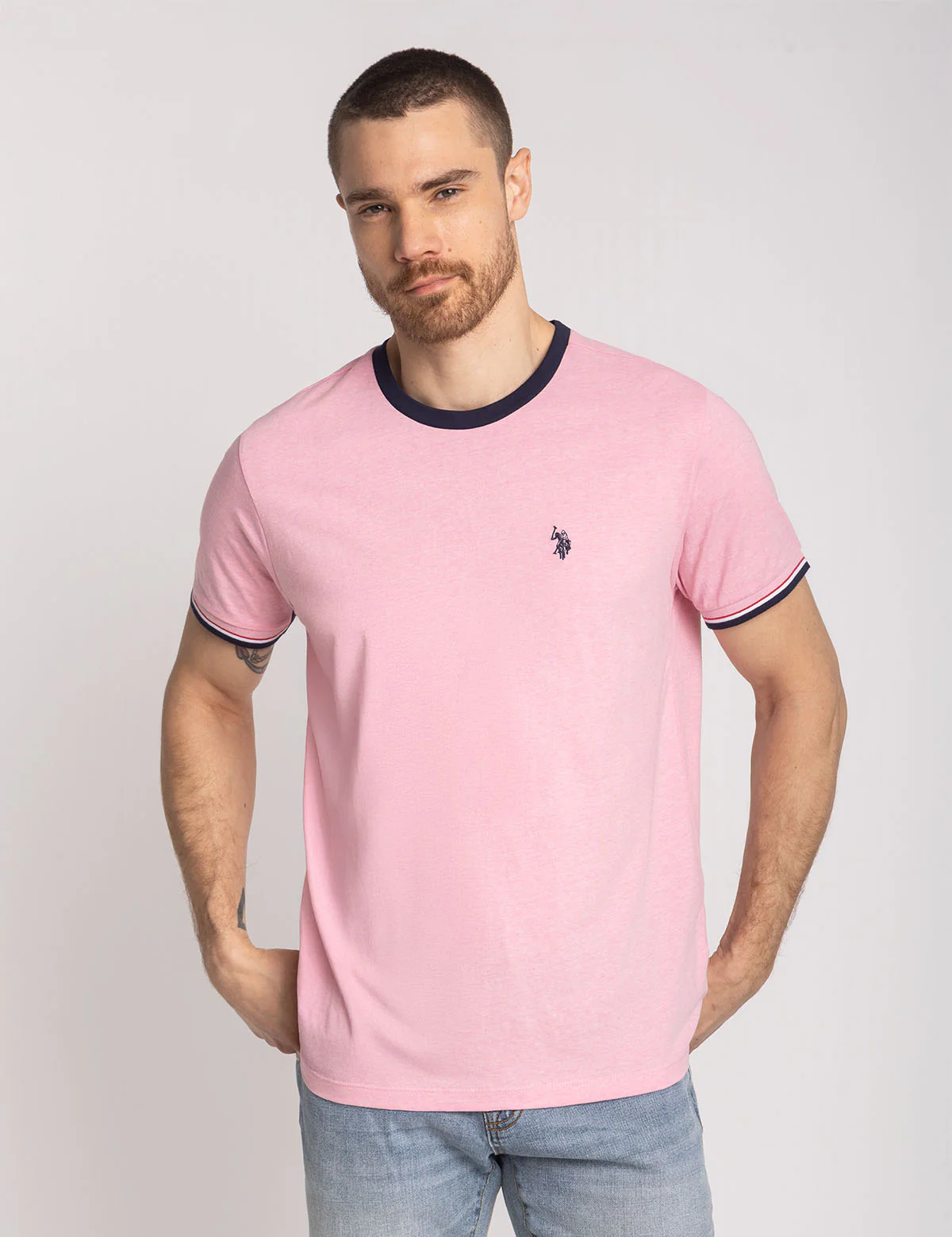 

Футболка U.S. Polo Assn.Ringer, светло-розовый