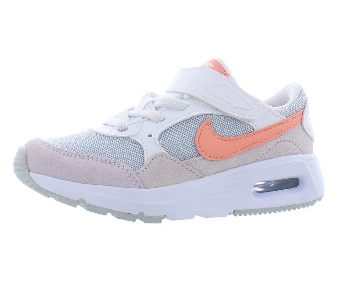 Детские кроссовки для мальчиков с кроссовками NIKE Air Max SC, White Crimson Bliss Light Purple