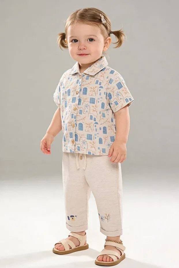 Детская рубашка для мальчиков с коротким рукавом White Island Shirt Lumybee, Multicolor — фото 4