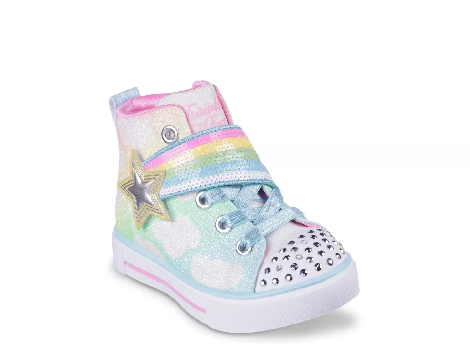 Кроссовки со светодиодами Twinkle Toes Twinkle Sparks Shooting Star Skechers, разноцветные