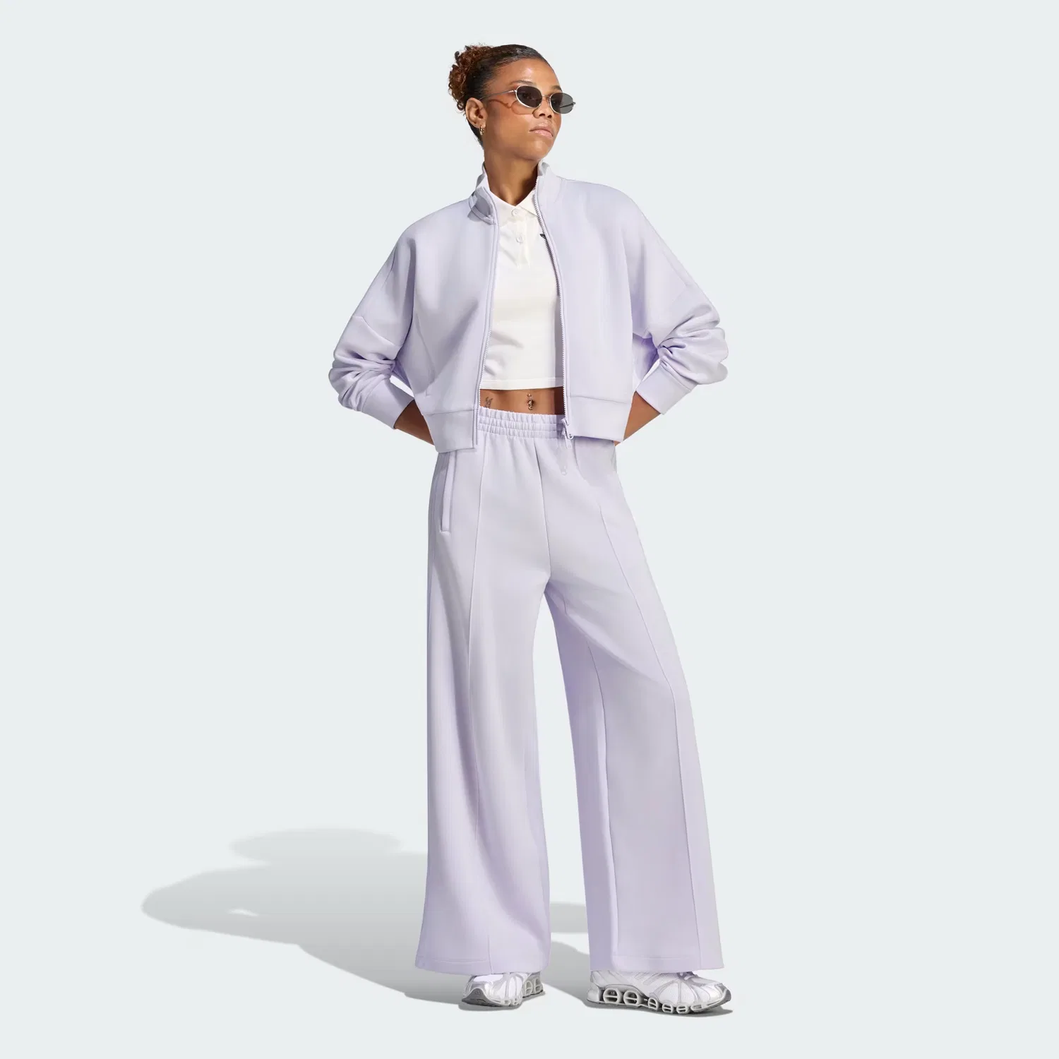 Женские спортивные брюки свободного кроя Spacer Trackpants Adidas Originals, Frozen Purple — фото 3