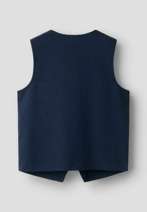 Жилет из полиэстера и вискозы Regular fit Name It темно-синий blazer — фото 4