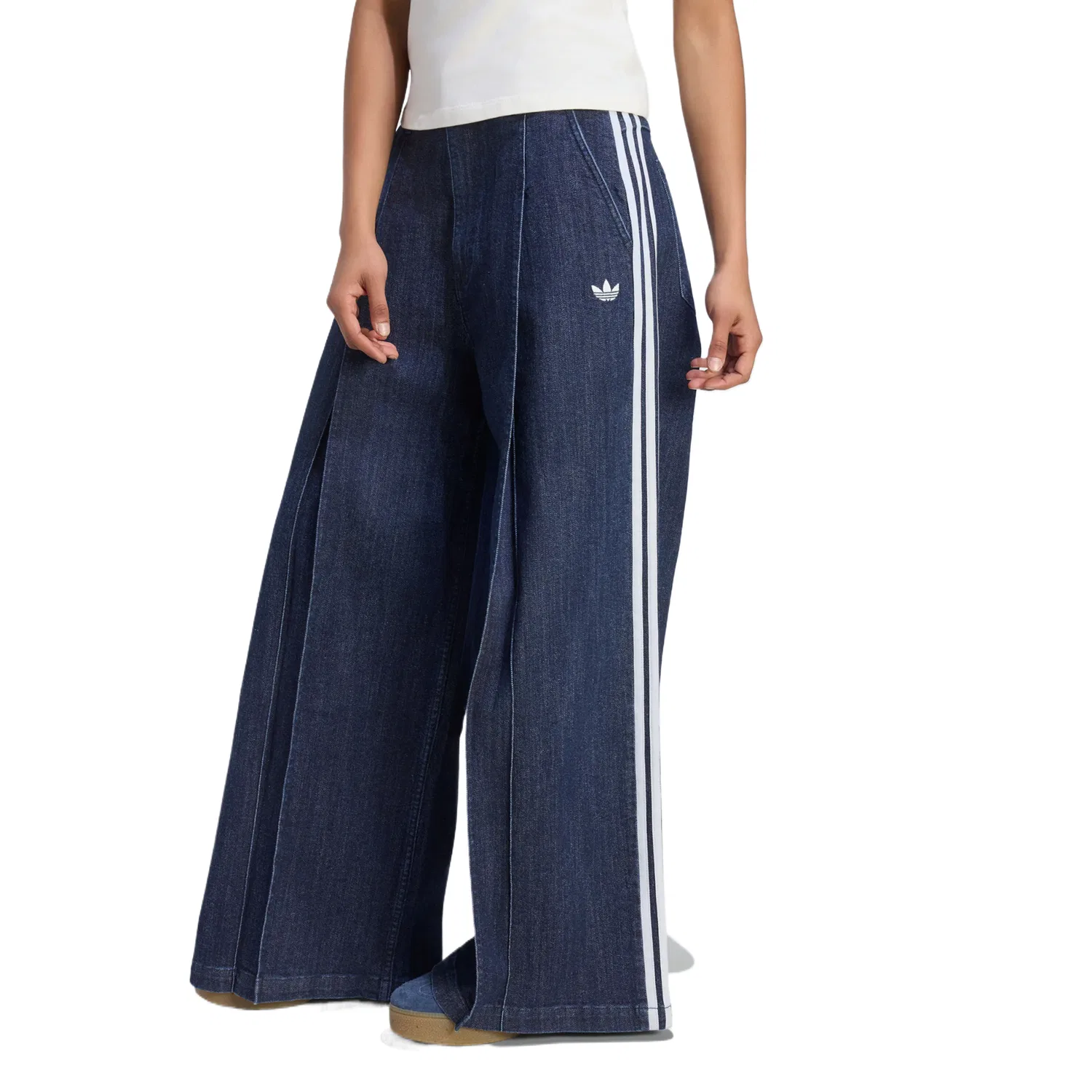 Женские джинсы с широкими штанинами Denim Indigo Adidas Originals, Denim Indigo — фото 3