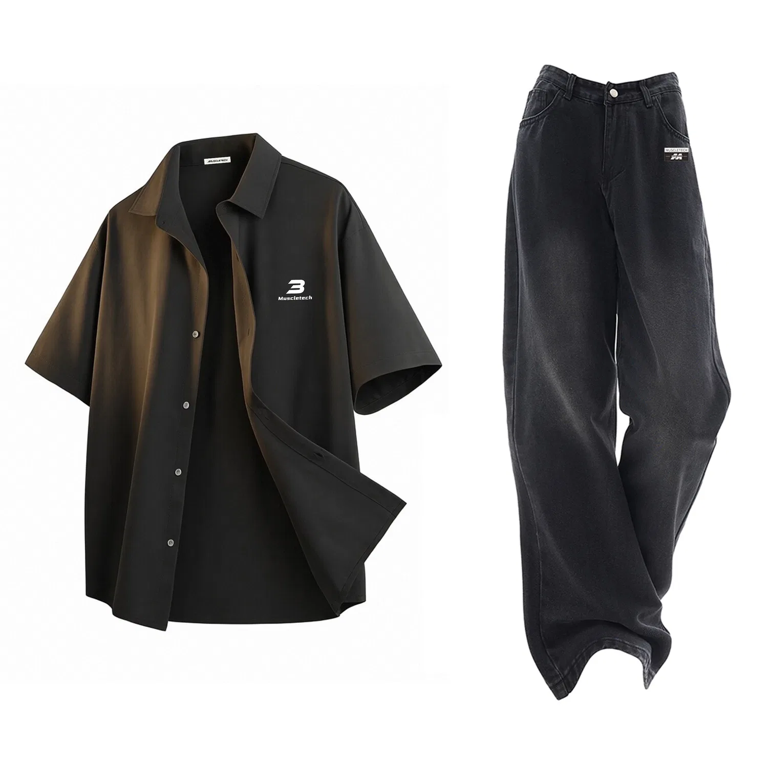 Детский комплект спортивной одежды с рубашкой и джинсами Casual Sportswear MUSCLETECH — фото 3