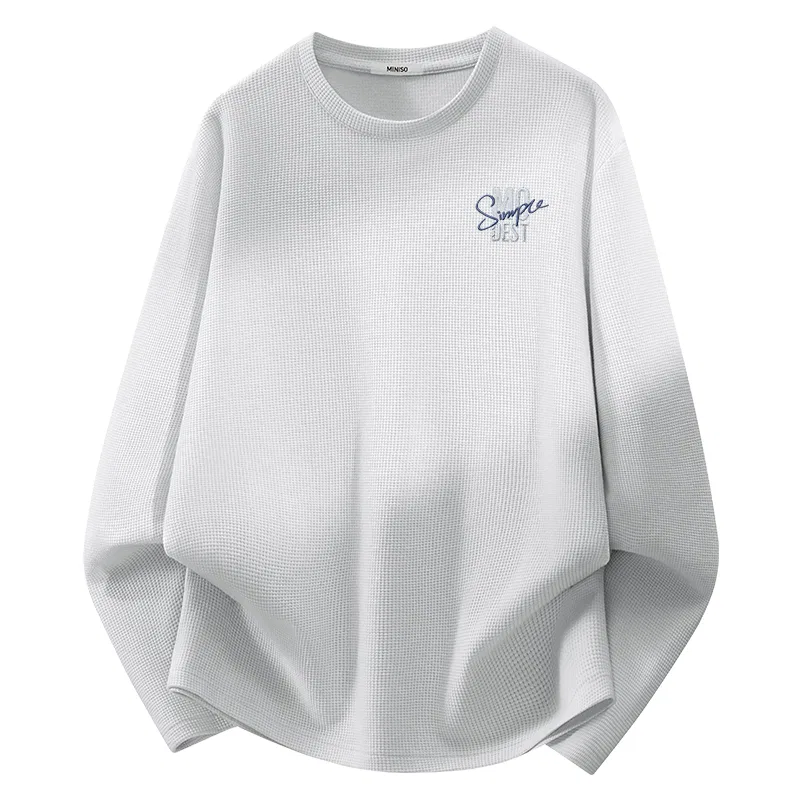 Детская футболка с вафельным трикотажем Humble Lifestyle Chest Logo MINISO, Light Beige — фото 3