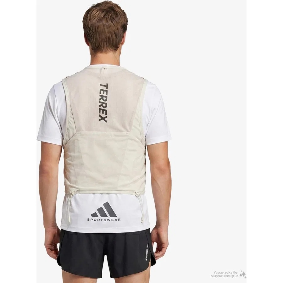 Жилет беговой с флягами Terrex Xperior 5L adidas, Бежевый — фото 4