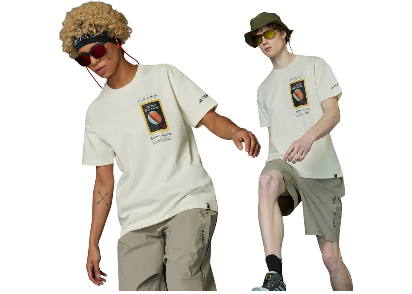 Мужская футболка с принтом National Geographic Uf Aeroready Graphic Adidas, цвет Disney Ivory