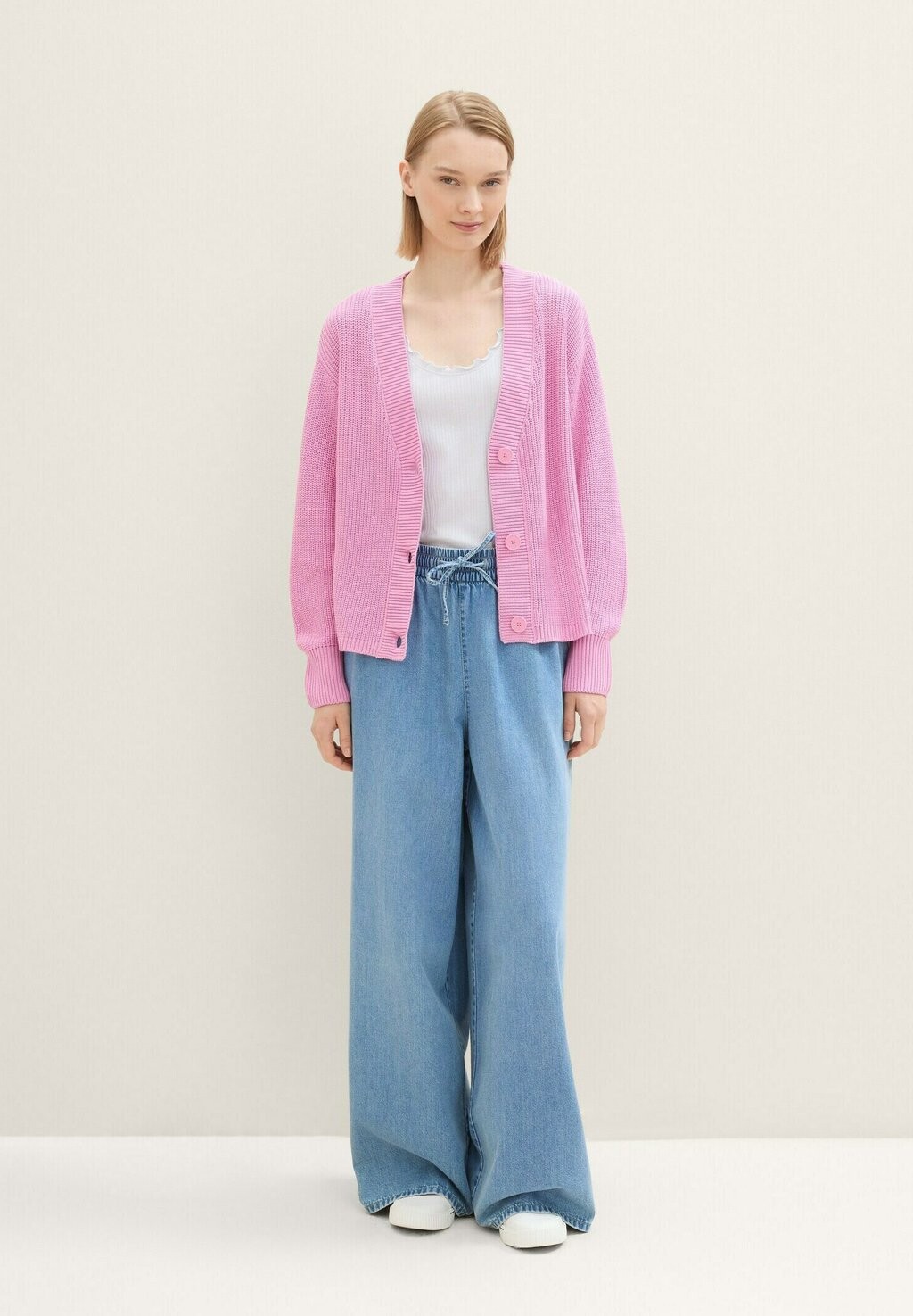 

Кардиган MIT V-AUSSCHNITT TOM TAILOR DENIM, розовый