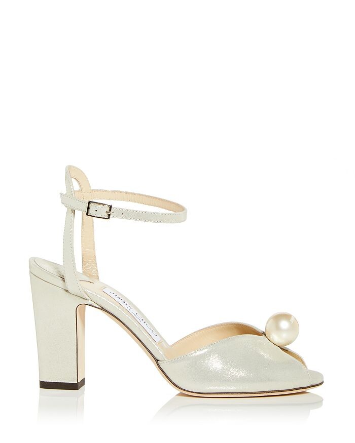Женские босоножки Sacaria 85 на высоком блочном каблуке Jimmy Choo — фото 3