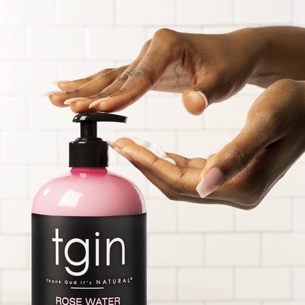 Tgin Rose Water Smoothing Несмываемый кондиционер для натуральных волос 32 унции Thank God It's Natural — фото 3
