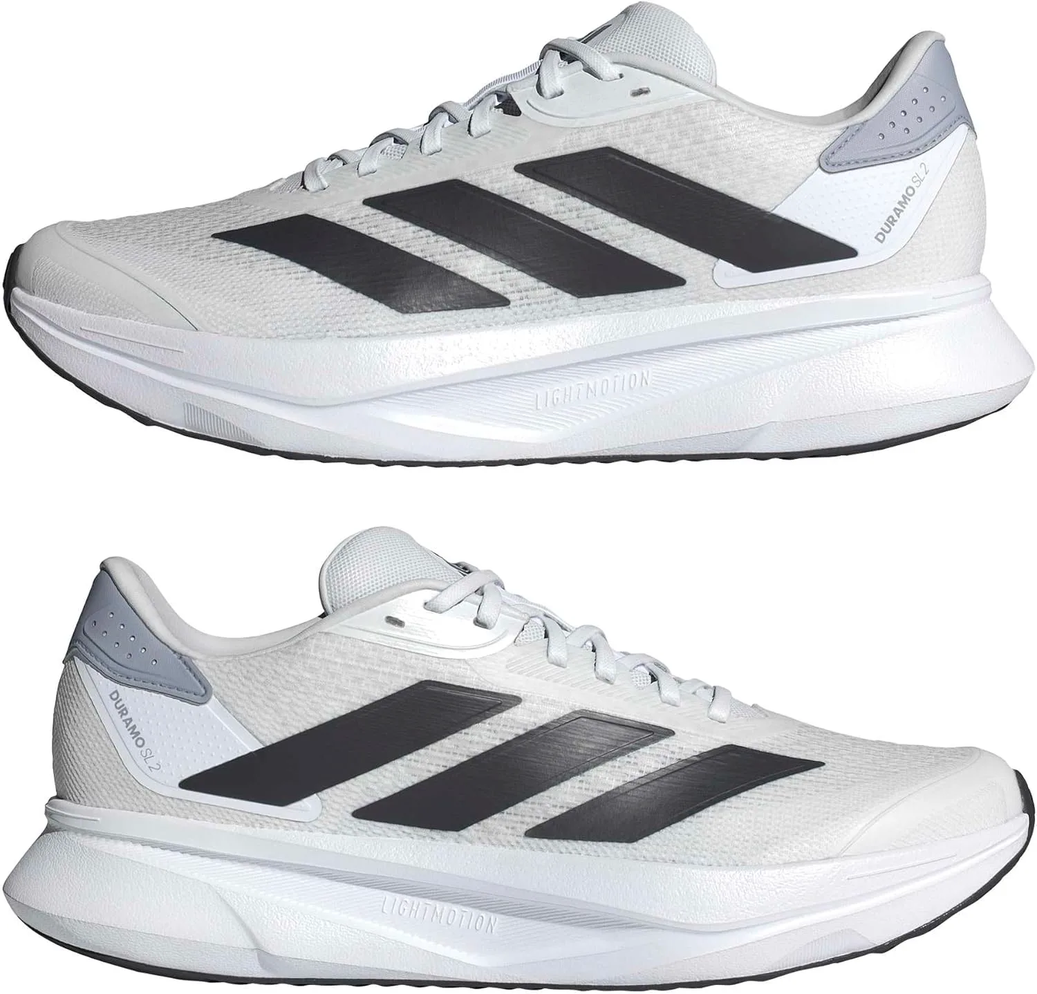 Мужские кроссовки для бега Adidas Duramo SL 2, белый/черный/серебристый — фото 3