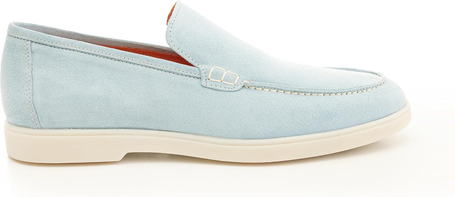 

Мужские замшевые лоферы EK Collection - ледяной голубой - классические летние лоферы для мужчин, 36376 Ek Enes Kara